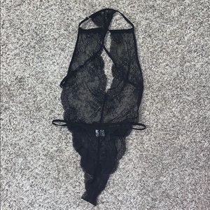 Black lace bodysuit